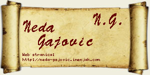Neda Gajović vizit kartica